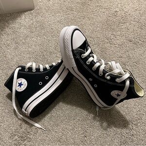 Converse Kids Black and White High-Top Sneakers